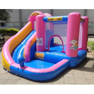 השכרת מתנפחים - מגלשת חד קרן משמשונית 9430